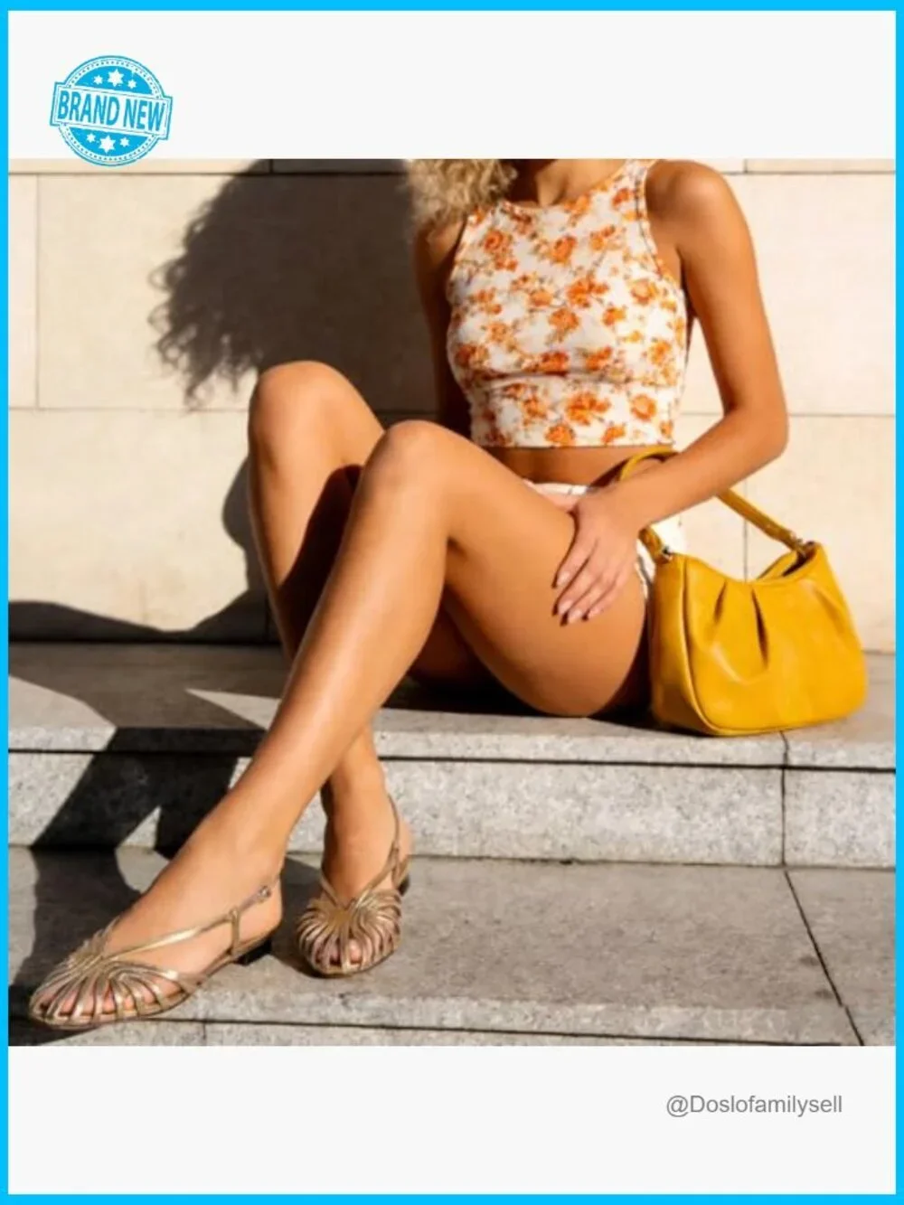 Slingback Flat Sandals Round Toe Low Heel Buckle Strap Slip On Chic Summer
